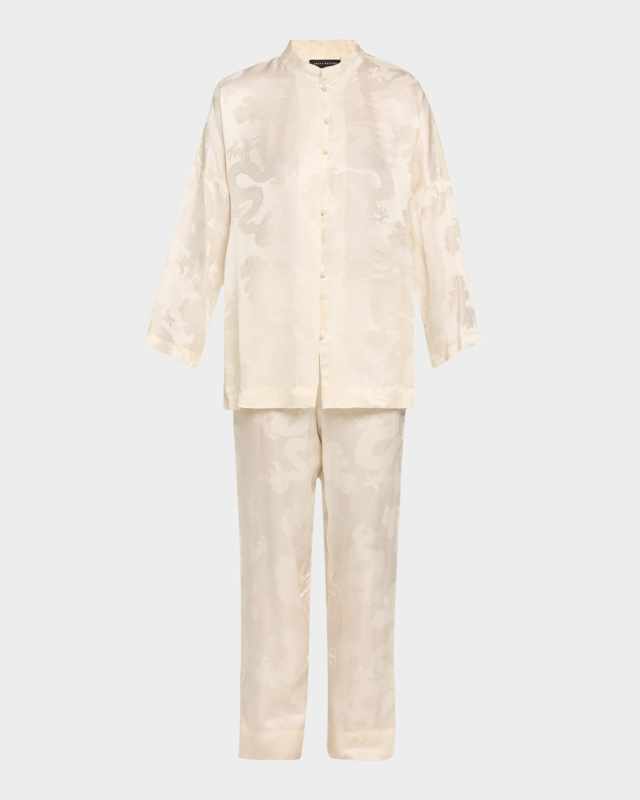 Ines Dragon Jacquard Pajama Set